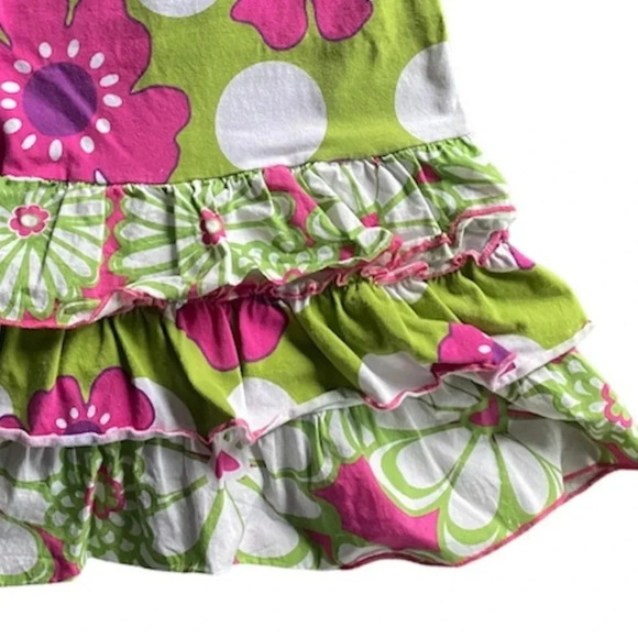 CORKY’S KIDS BOUTIQUE GIRLS FLORAL WHITE PINK DRESS TANK TOP SUMMER SIZE 6 6X - Picture 4 of 5